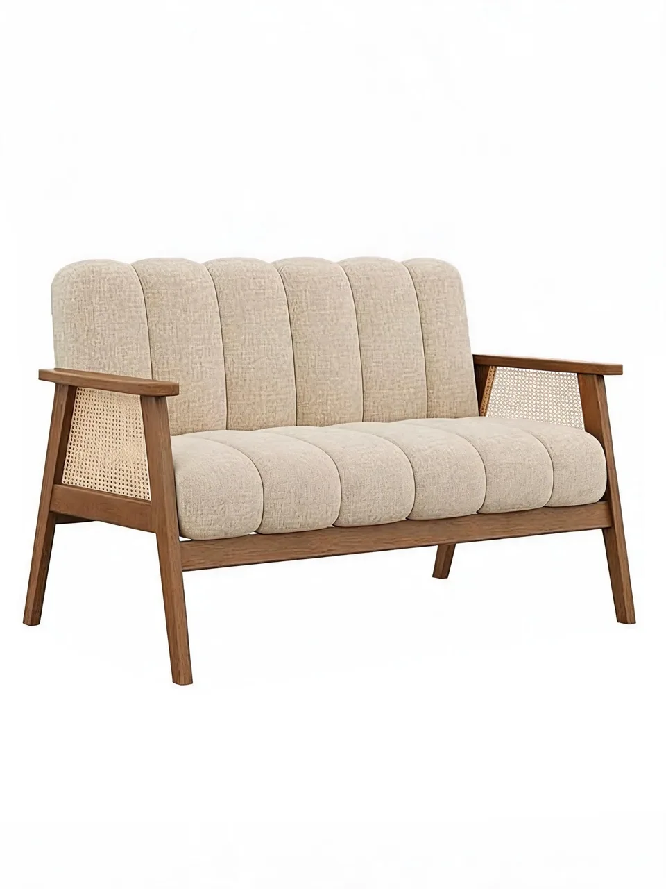 Boucle Walnut Loveseat Range