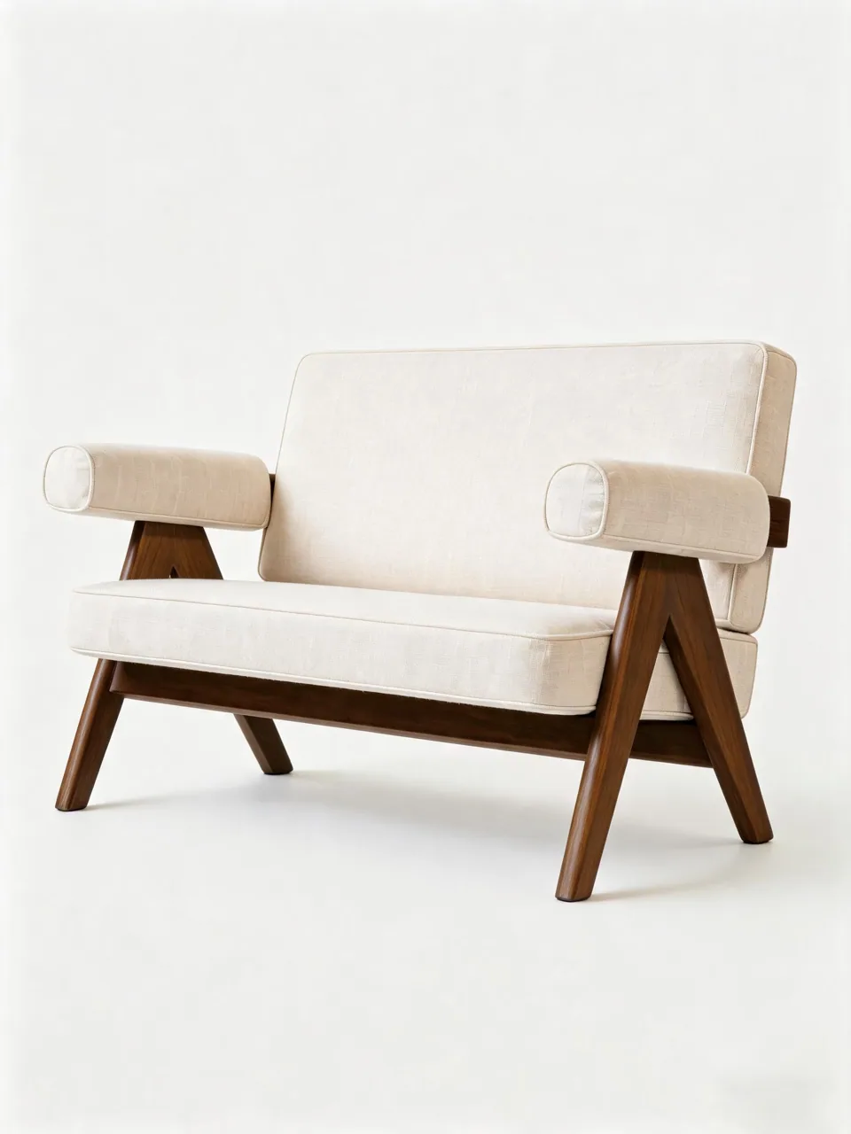 Boucle Walnut Loveseat Range view 3