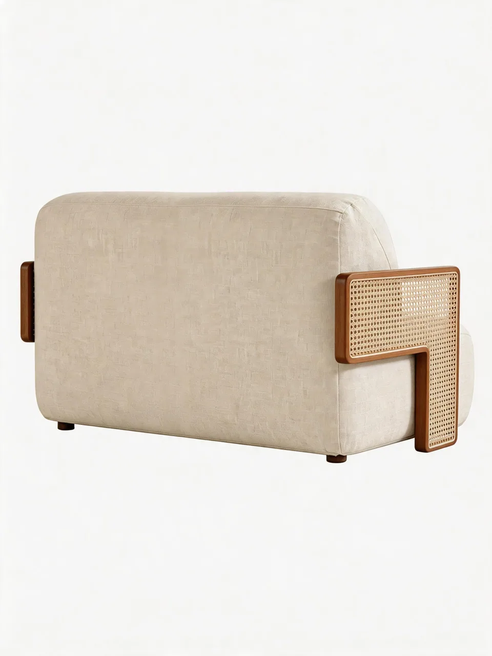 Boucle Walnut Loveseat Range view 5