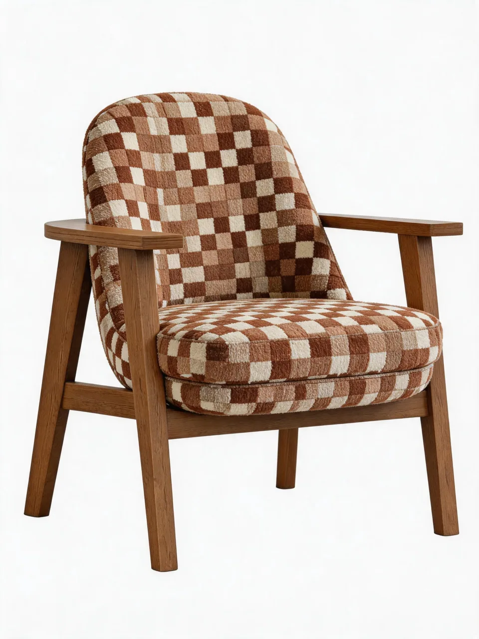 Checkerboard Shearling Armchair view 2