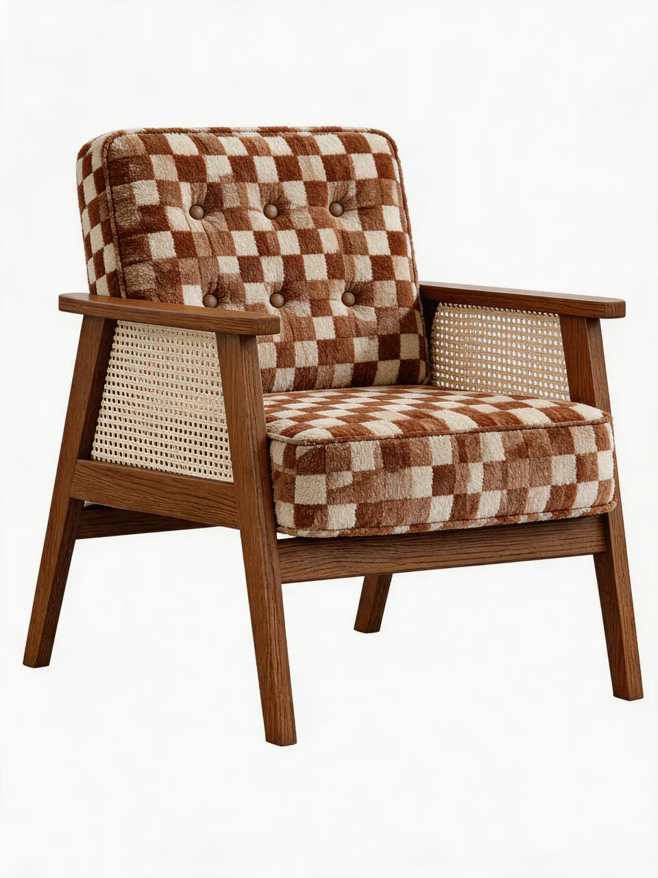 Checkerboard Shearling Armchair view 3