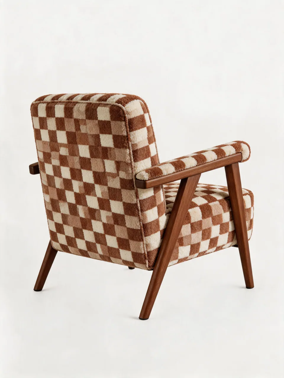 Checkerboard Shearling Armchair view 4