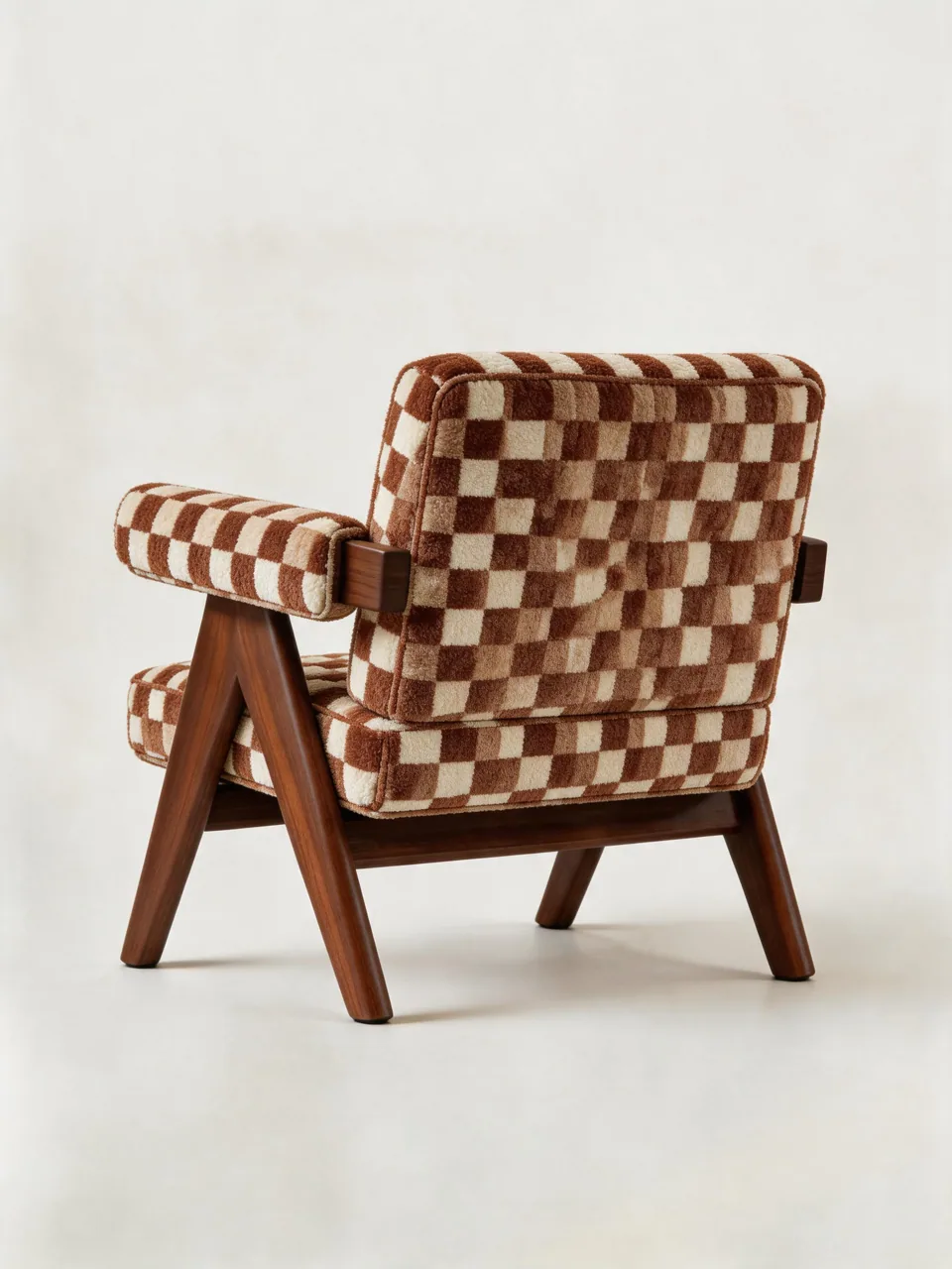 Checkerboard Shearling Armchair view 5