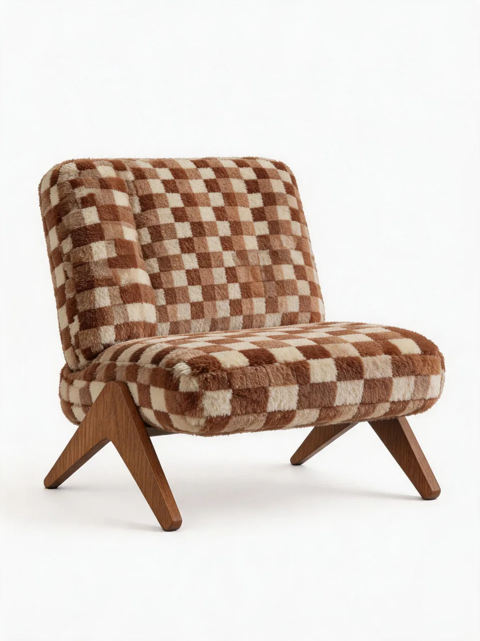 Checkerboard Shearling Armchair view 6