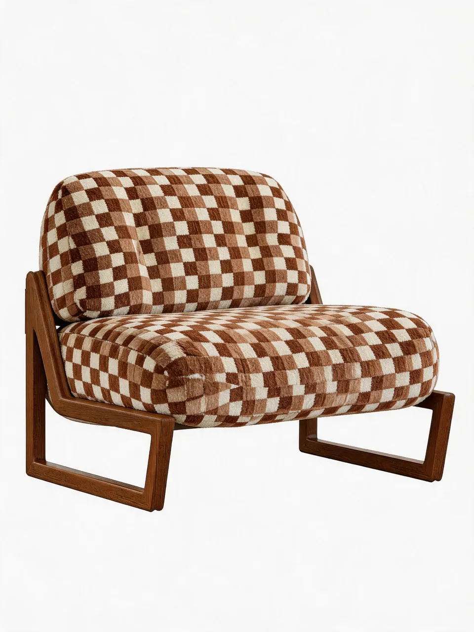 Checkerboard Shearling Armchair view 7