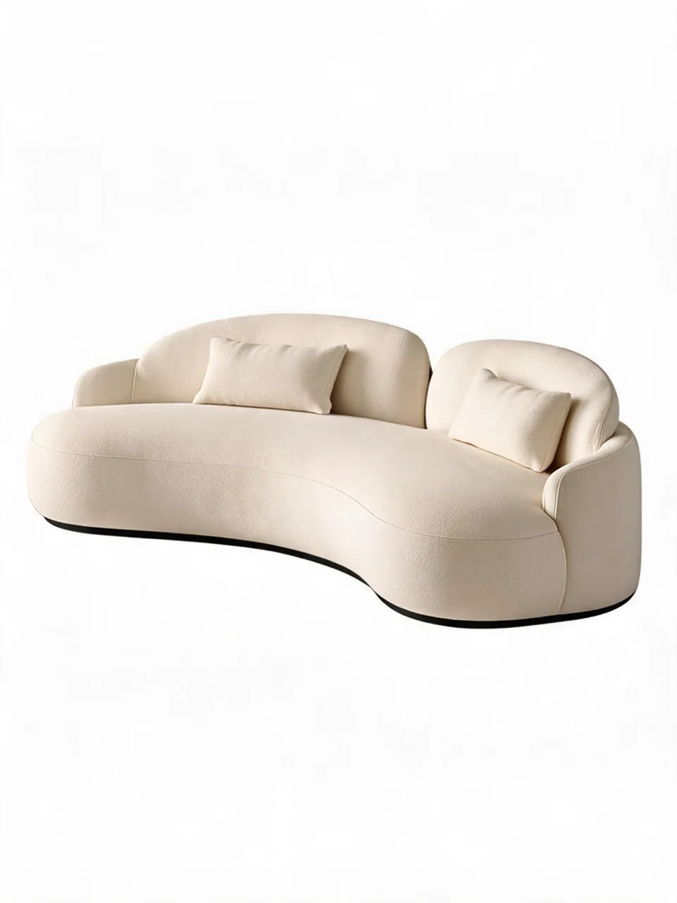 Cream Curved Cushion Sofa