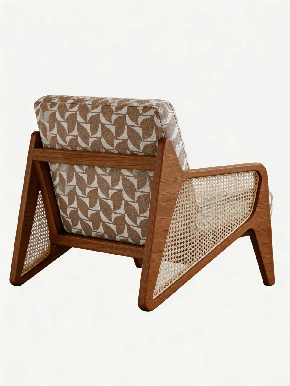 Khaki Leaf Mid-Century Armchair view 6