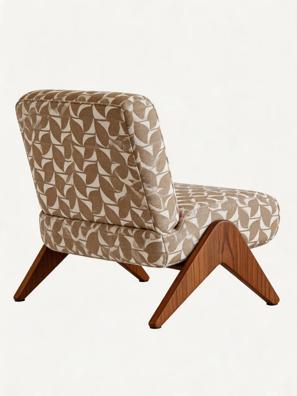 Khaki Leaf Mid-Century Armchair view 8