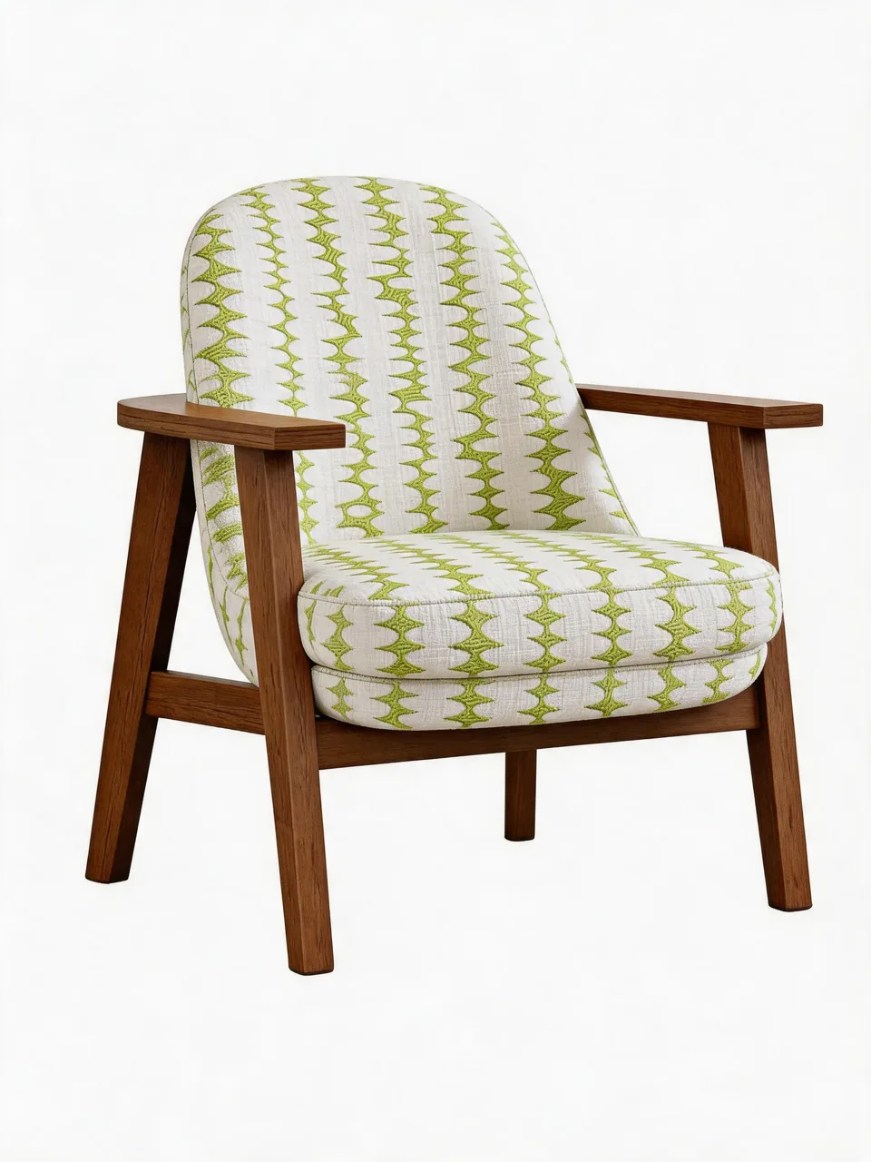 Lime Zigzag Cane Armchair view 4