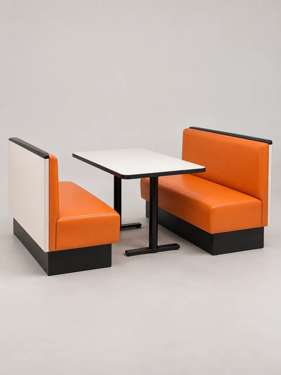 Orange Diner Booth Pair