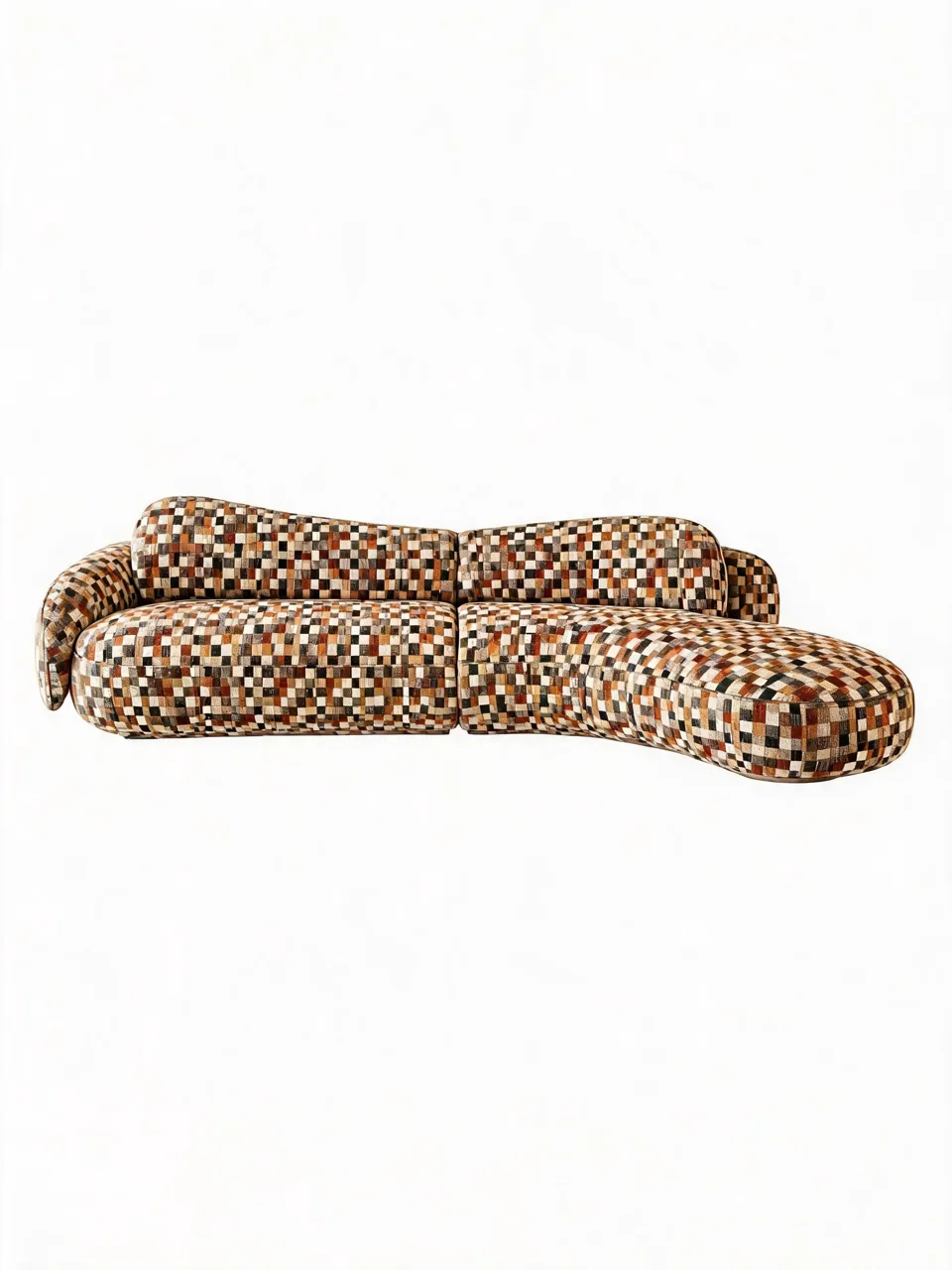 Pixel Check Curved Sectional