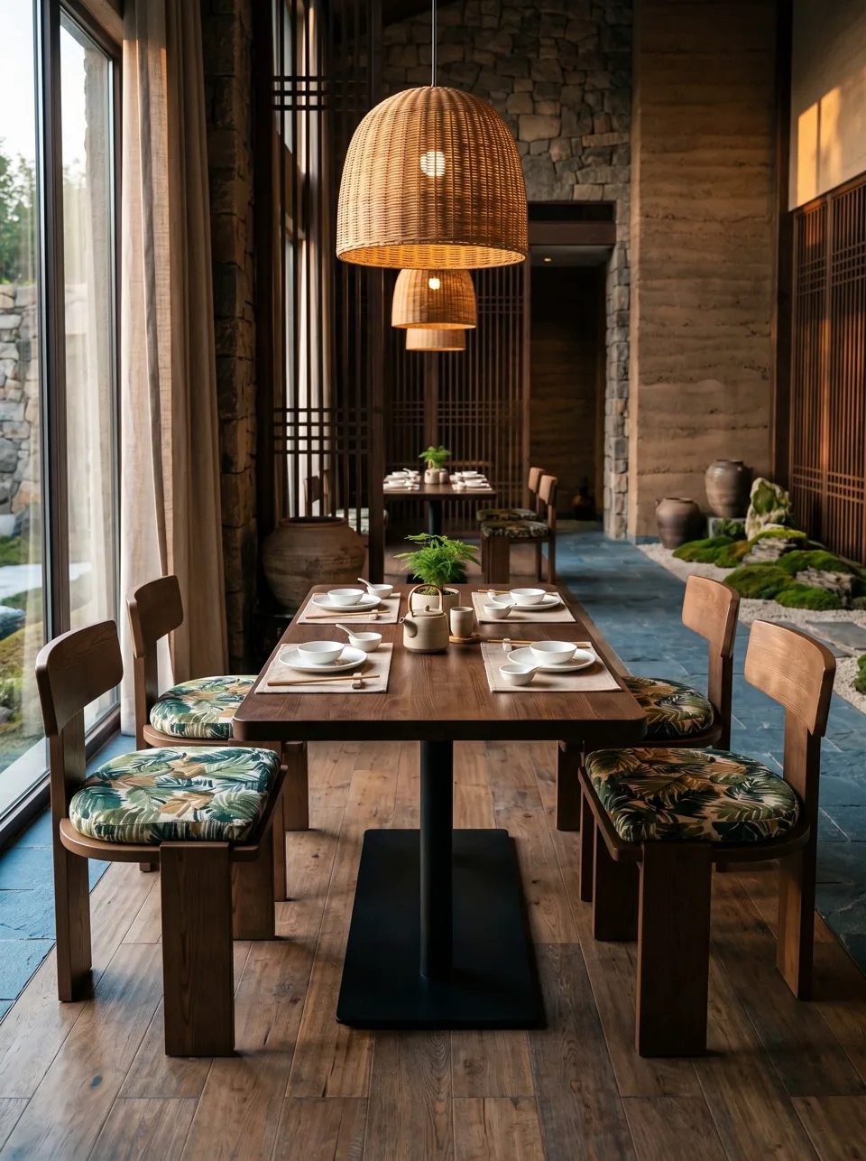 Slab-Leg Chair & Table Set view 2