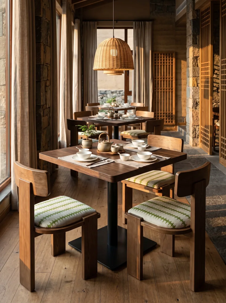 Slab-Leg Chair & Table Set view 4