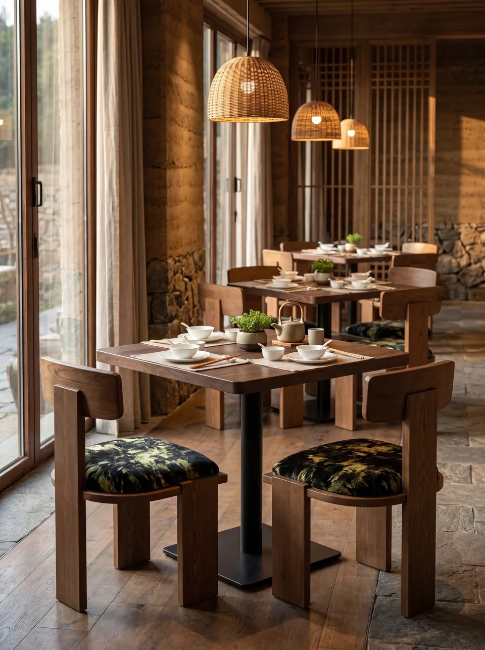 Slab-Leg Chair & Table Set view 5