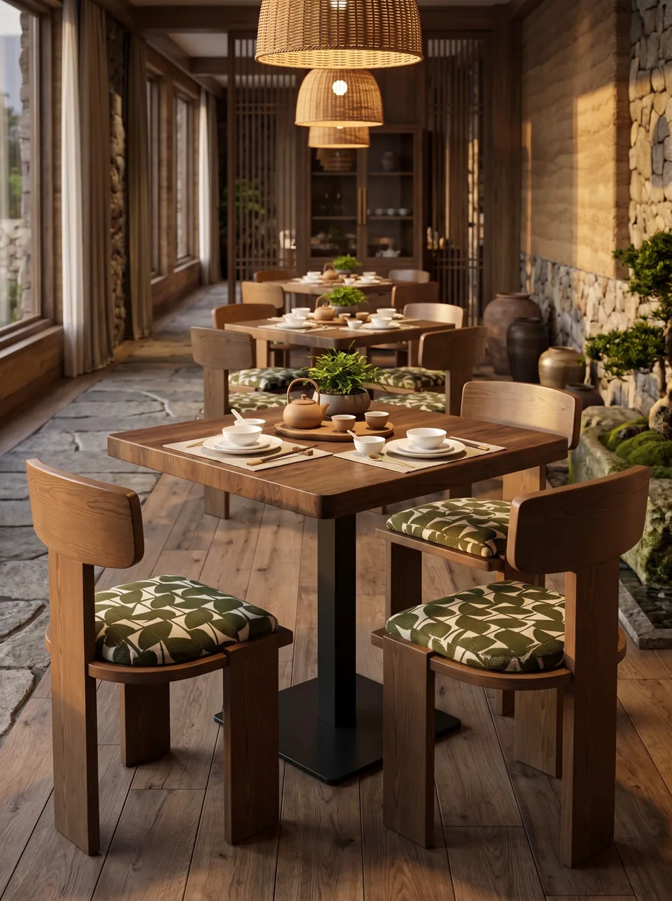 Slab-Leg Chair & Table Set view 6