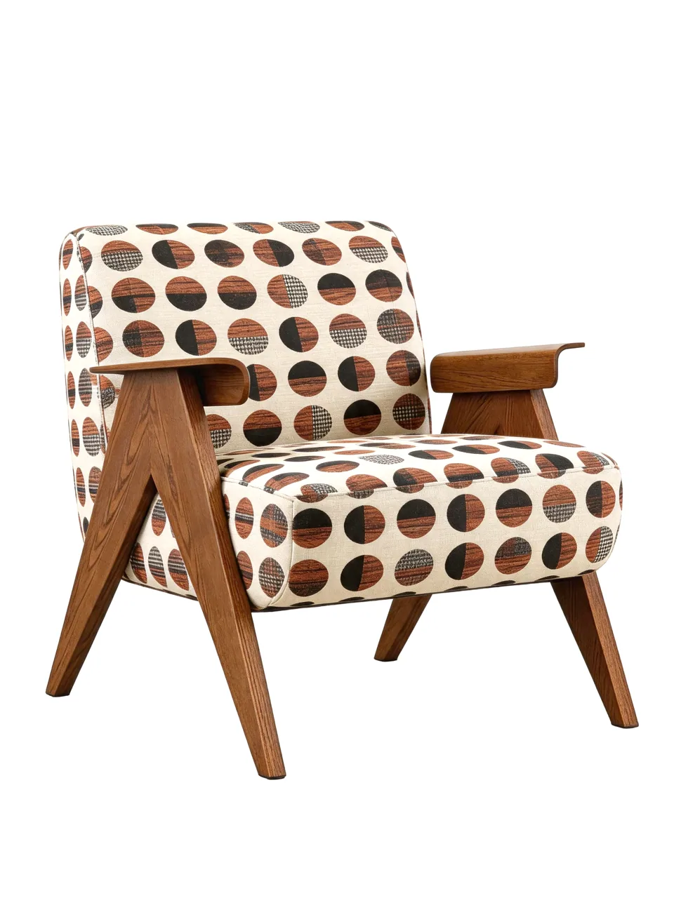 Split Circle Print Lounge Chair view 2
