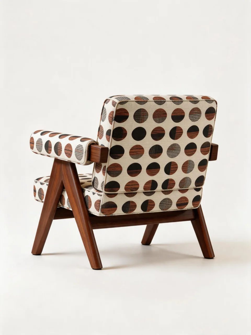 Split Circle Print Lounge Chair view 3