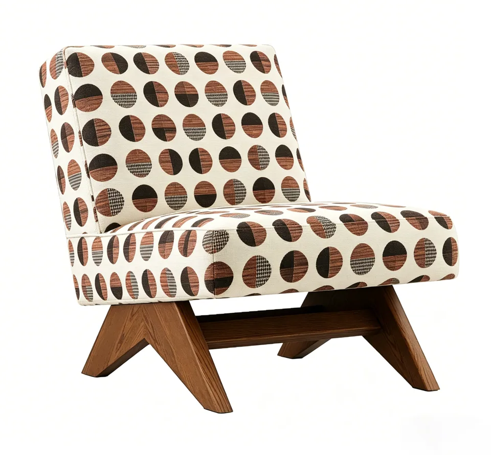 Split Circle Print Lounge Chair view 4