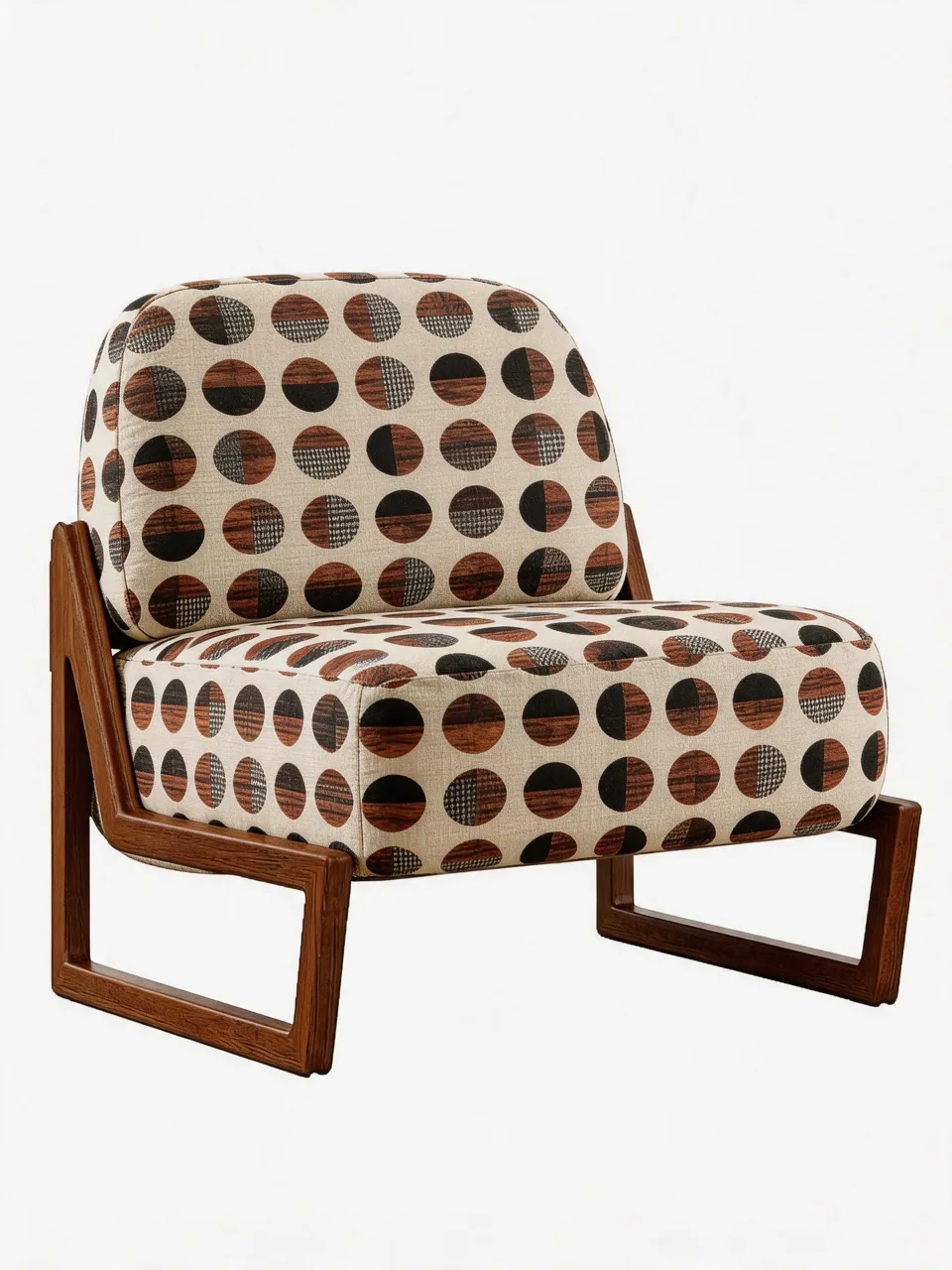 Split Circle Print Lounge Chair view 6