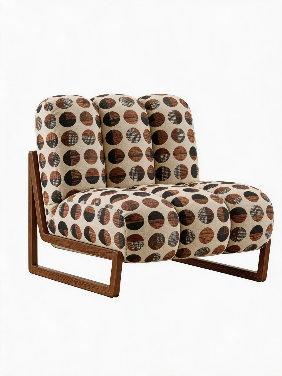 Split Circle Print Lounge Chair view 7